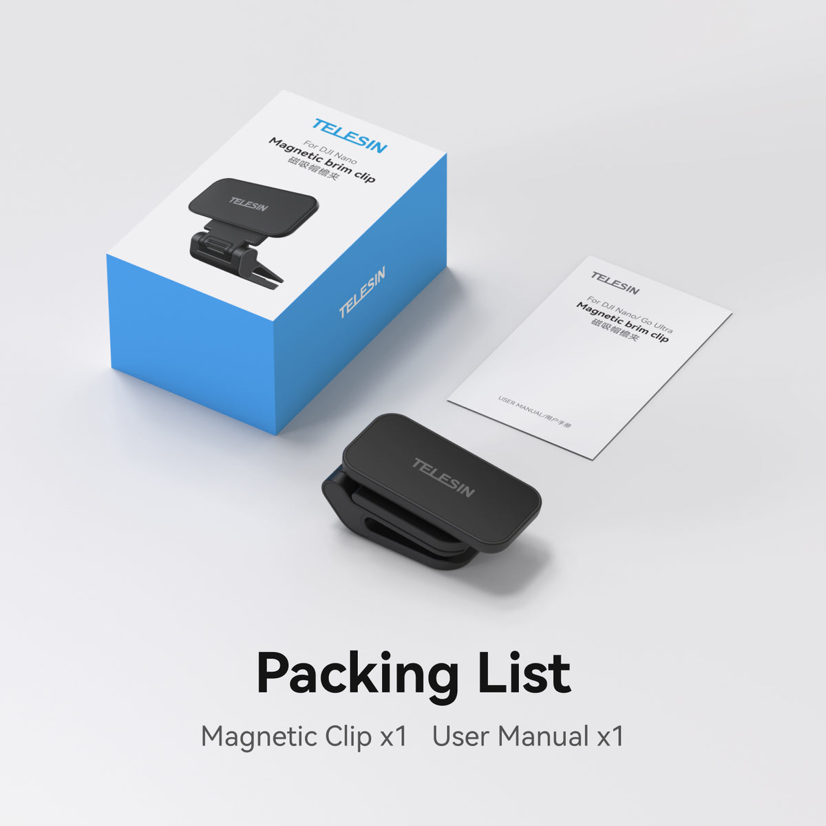 Telesin Magnetic Pivot Clip for Osmo Nano