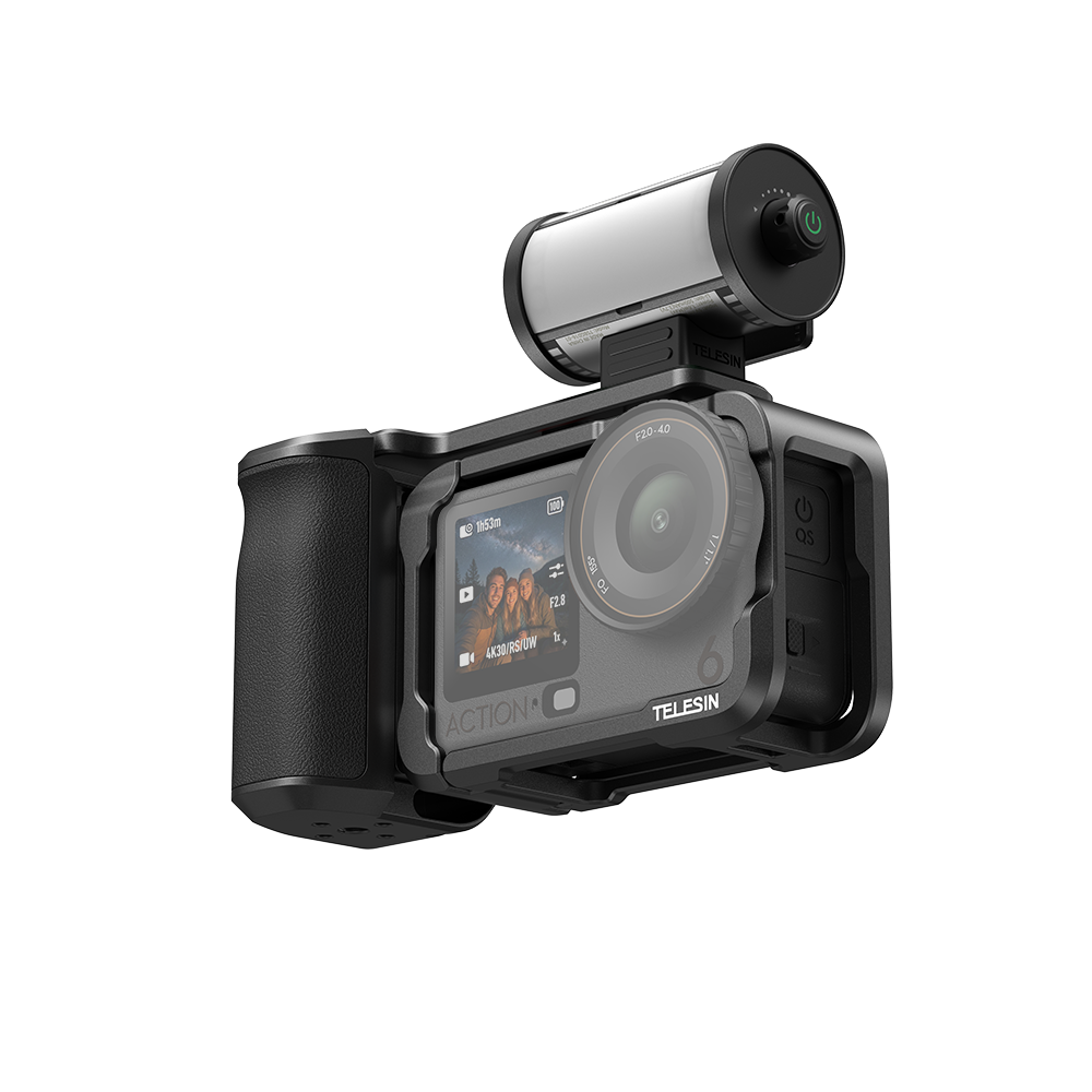 TELESIN StreetGrip Kit + RGB Fill Light for DJI Osmo Action 6