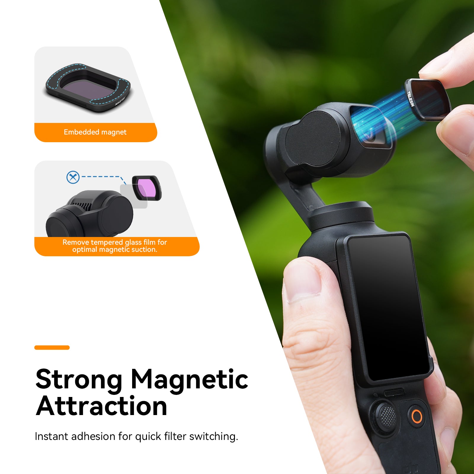 K&F Concept ND Filtersets, push-in-filter ND8 &PL ND16 &PL ND32 & PL ND64 &PL filter compatibel met DJI Osmo Action 5 PRO/Action 4, polariserende K&F Concept ND Filtersets, push-in-filter ND8 &PL ND16 &PL ND32 & PL ND64 &PL filter compatibel met DJI Osmo Action 5 PRO/Action 4, polariserende