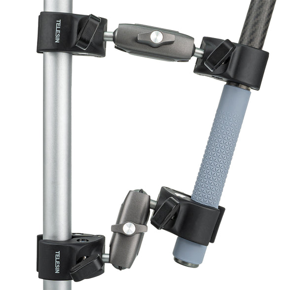 TELESIN Double-headed Crab Clamp Mount for Bike/Moto