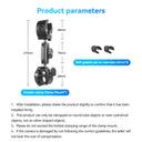 TELESIN Double-headed Crab Clamp Mount for Bike/Moto