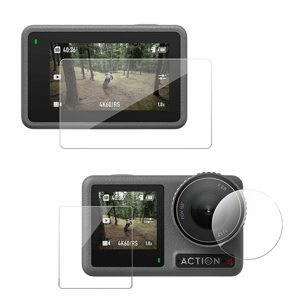 Conjunto de película protetora TELESIN HD para DJI ACTION 3/4