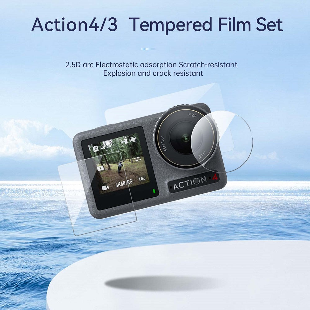TELESIN Tempered Protective Film for DJI Action 3/4