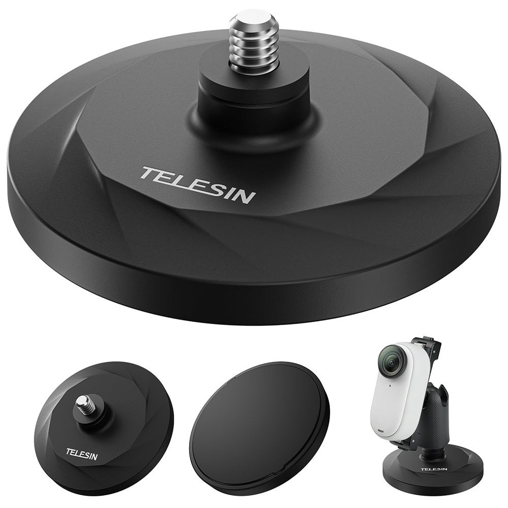 TELESIN Magnetic Base Steering Bracket for Insta360 GO 3