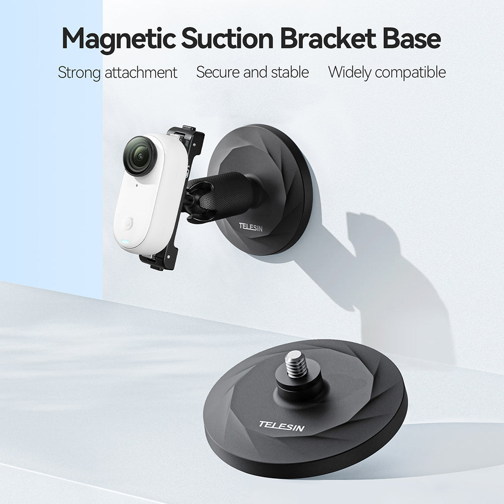 TELESIN Magnetic Base Steering Bracket for Insta360 GO 3