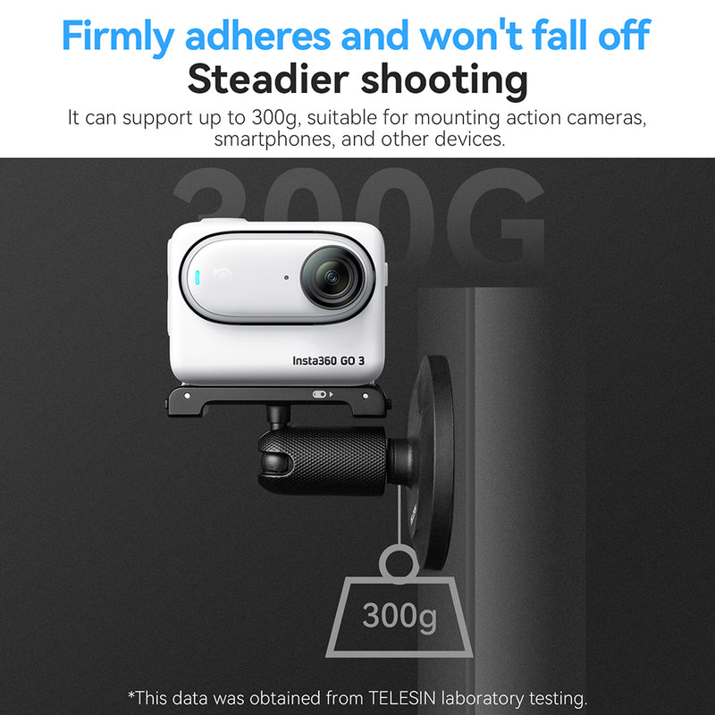 TELESIN Magnetic Base Steering Bracket for Insta360 GO 3