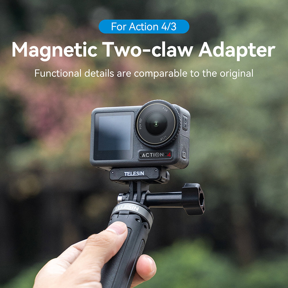 TELESIN Magnetic Two-claw Adapter for DJI ACTION 3/4