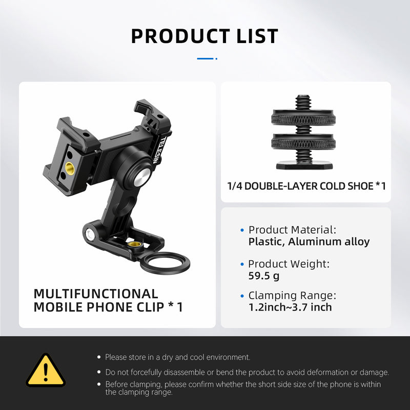 TELESIN Multifunctional Mobile Phone Holder