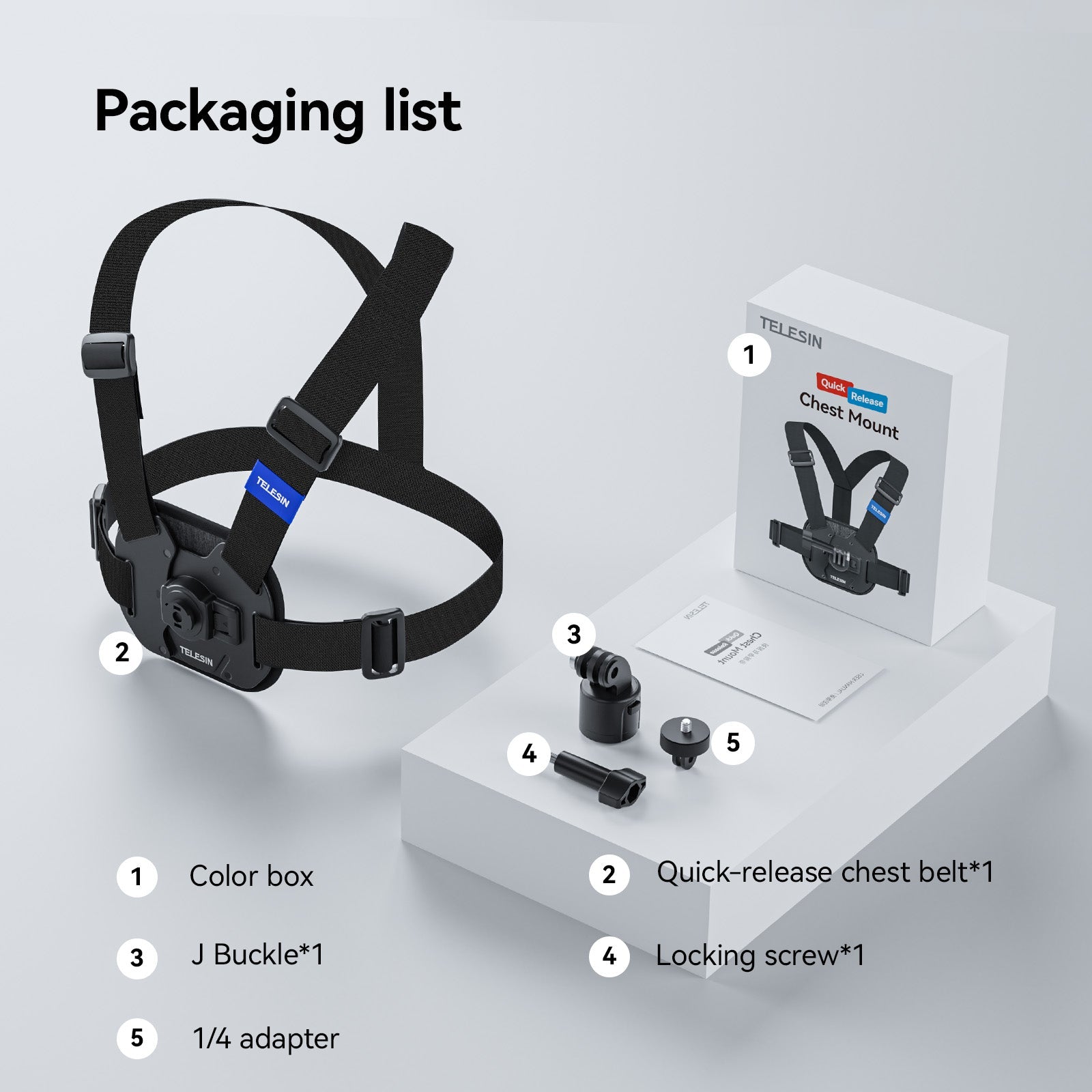 TELESIN Quick-release Vest Chest Strap TELESIN