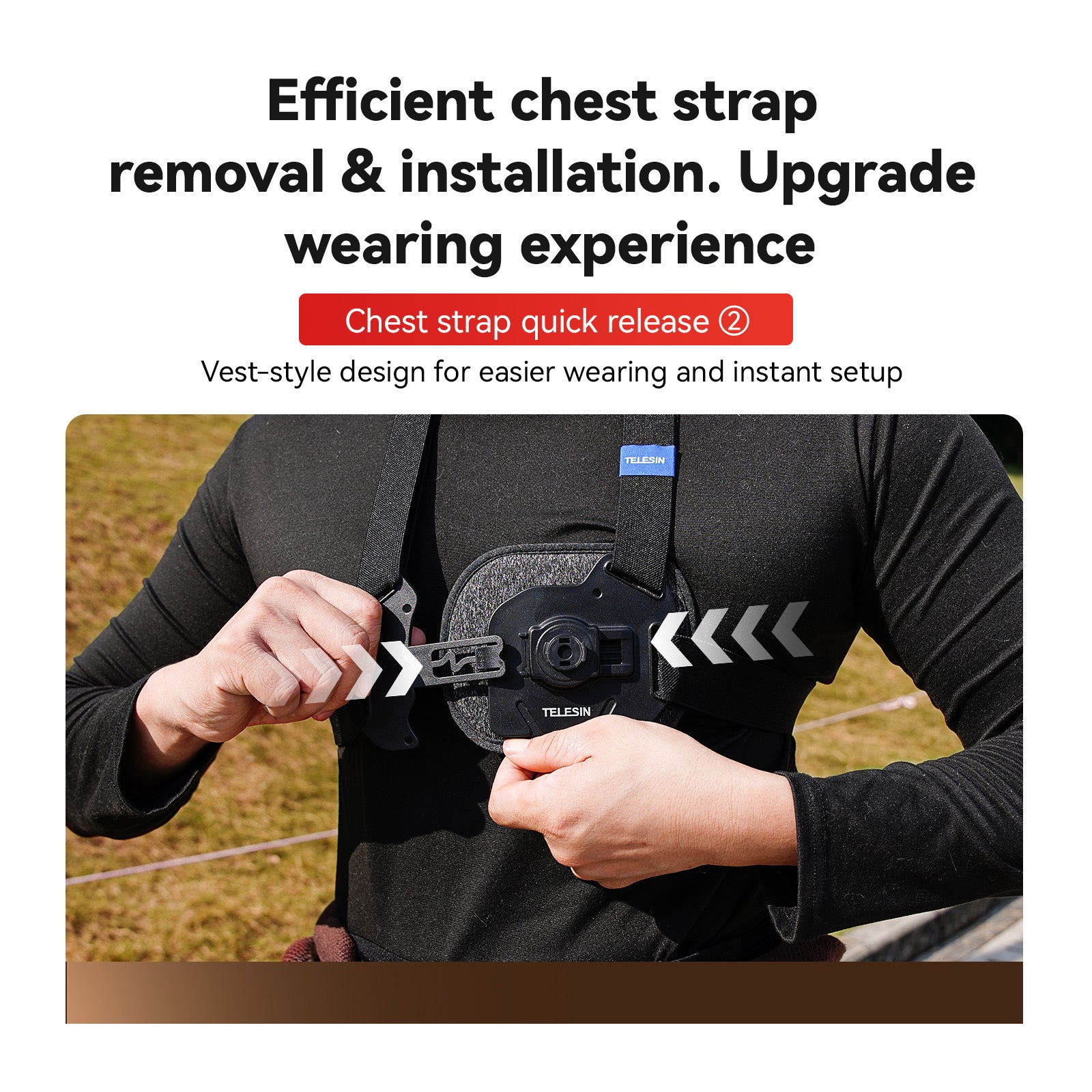TELESIN Quick-release Vest Chest Strap