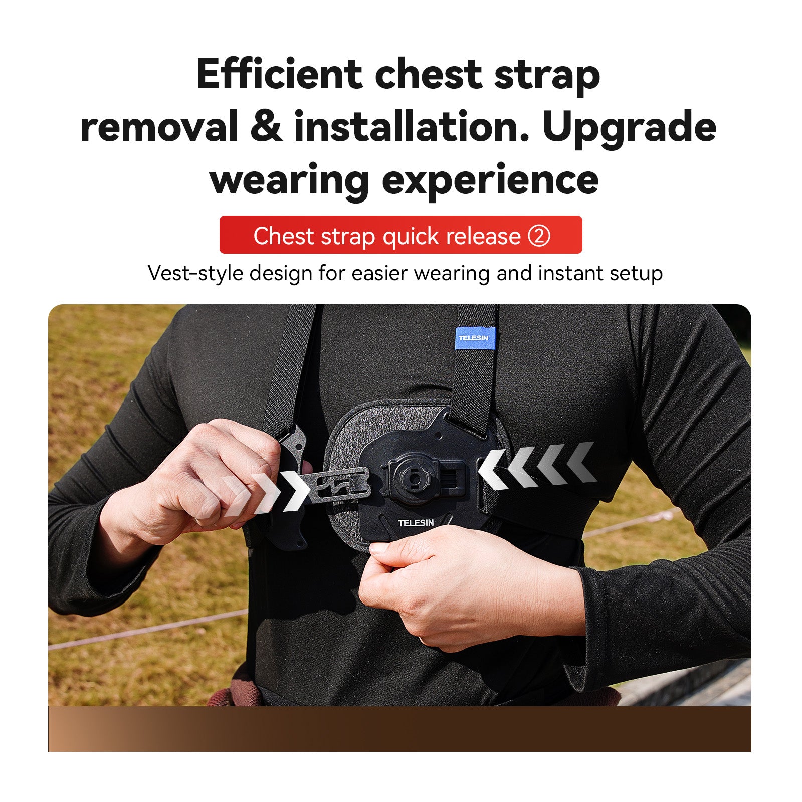 TELESIN Quick-release Vest Chest Strap TELESIN