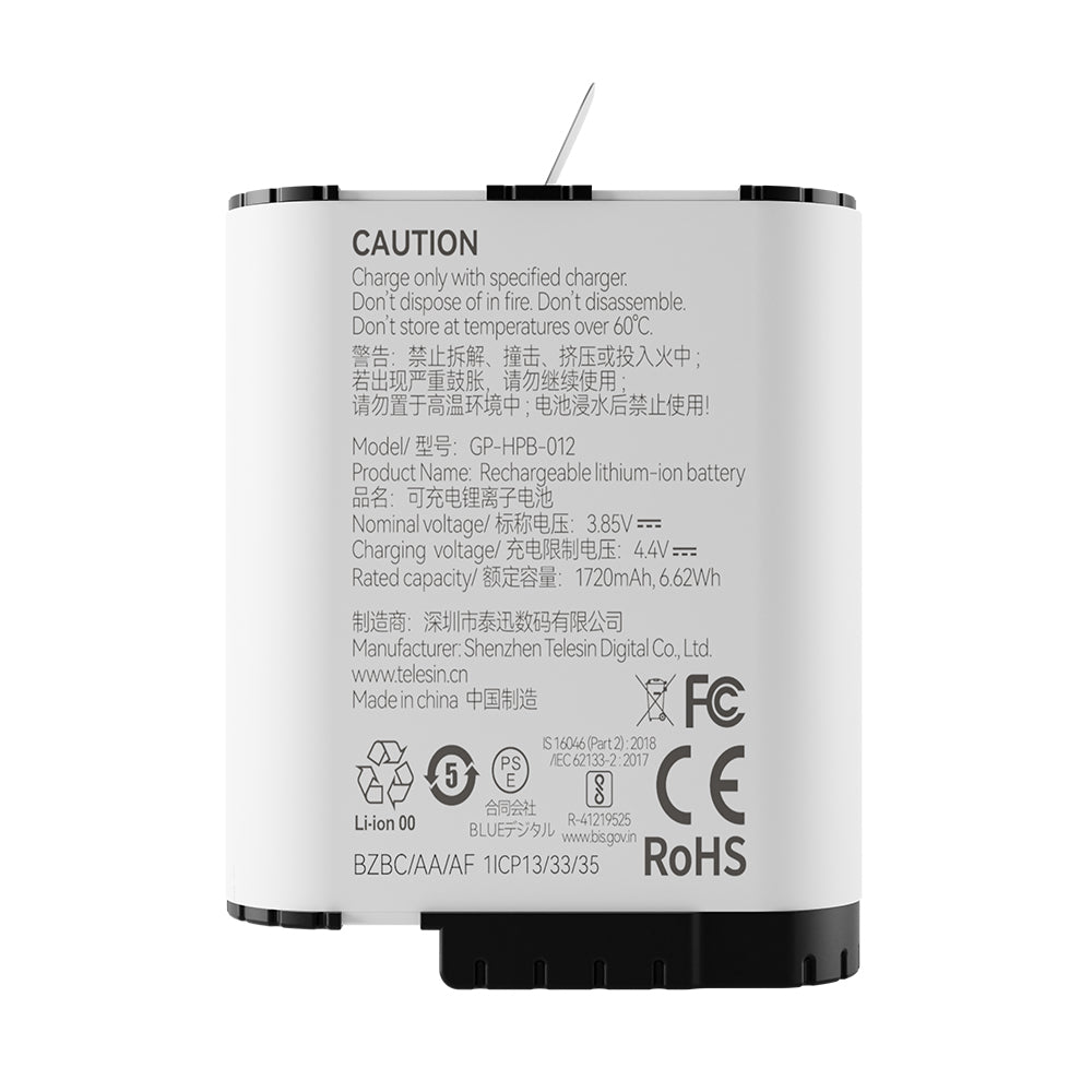 Stamina Battery for GoPro Hero 9-12 TELESIN