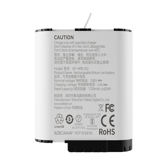 Stamina Battery for GoPro Hero 9-12 TELESIN