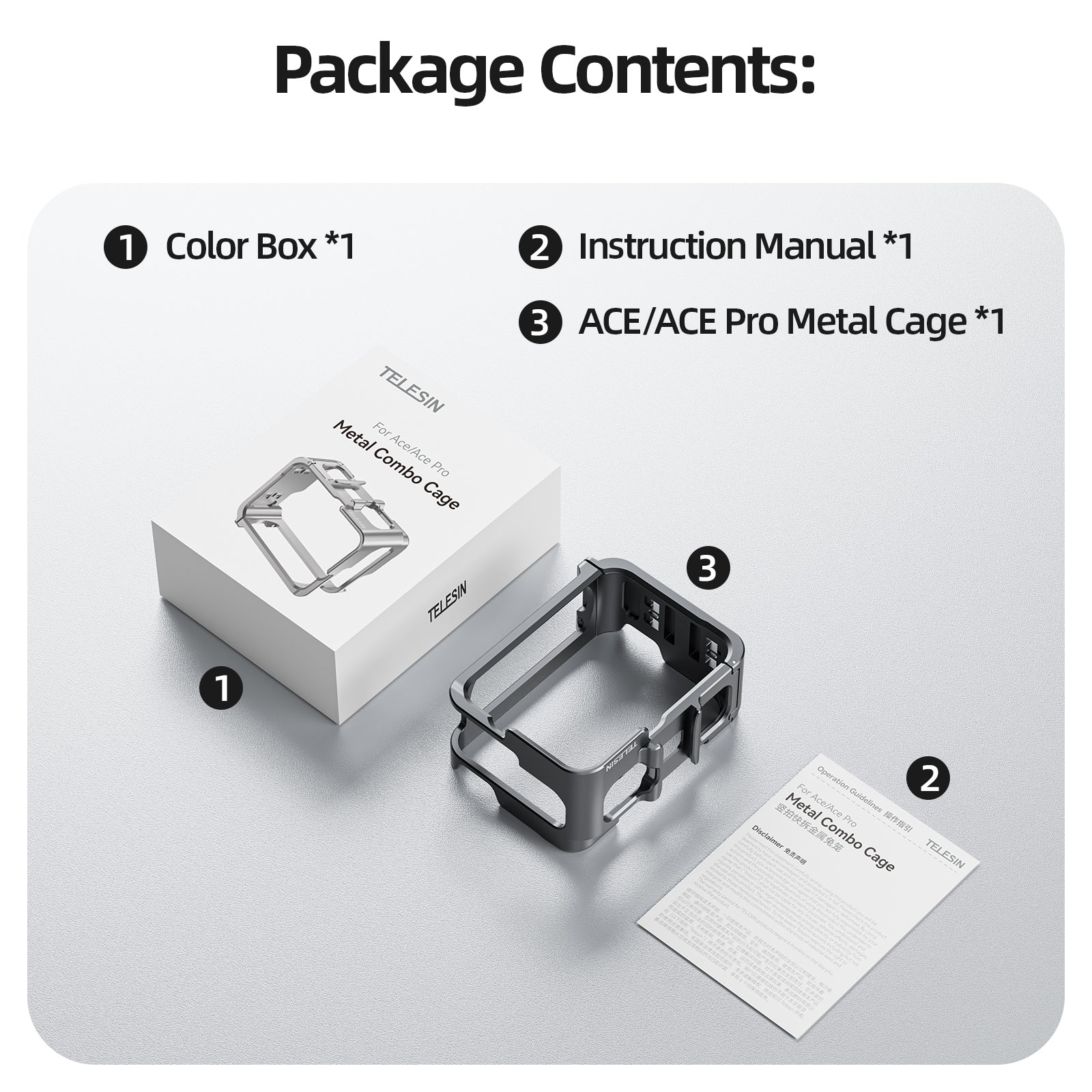  Metal Rabbit Cage for Insta360 ACE/ACE Pro