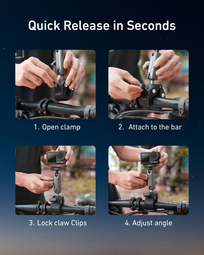 Aluminum Alloy Camera Clamp Mount telesinstore