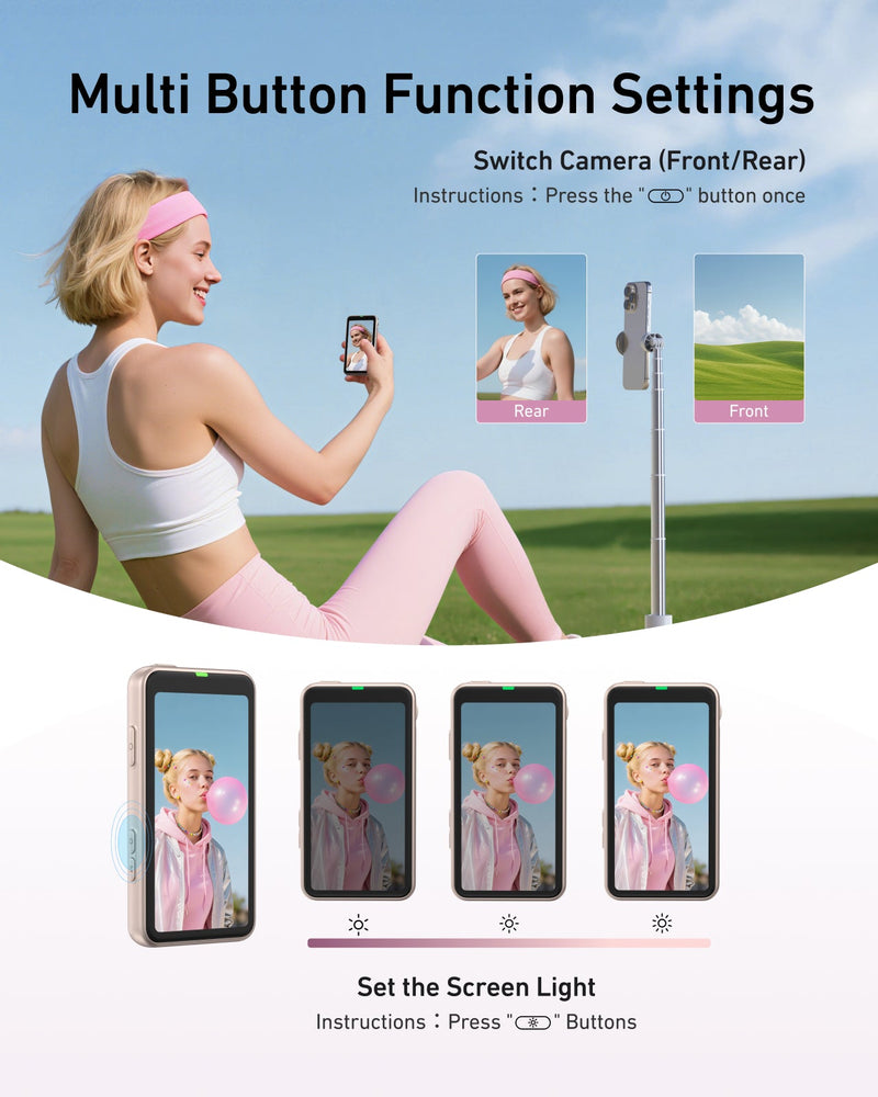 Magnetic Selfie & Vlog Monitor Screen for Phone telesinstore