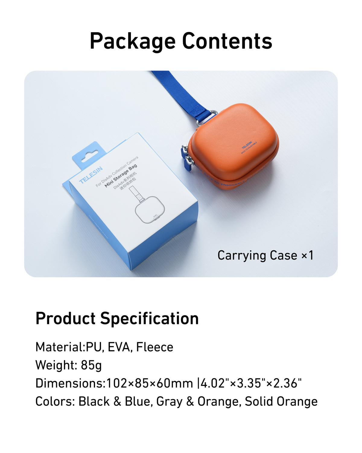 Telesin DisAdv Mini Carrying Case for Action Camera