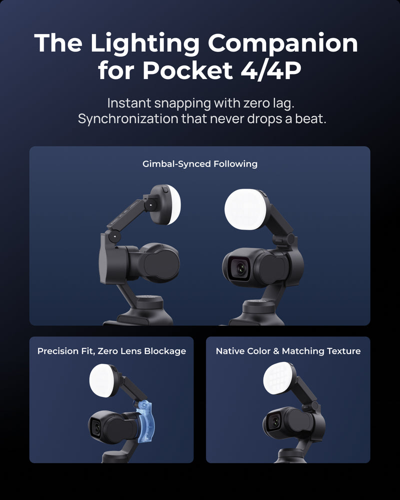 Telesin Magnetic Gimbal Fill Light for Pocket 4/4P