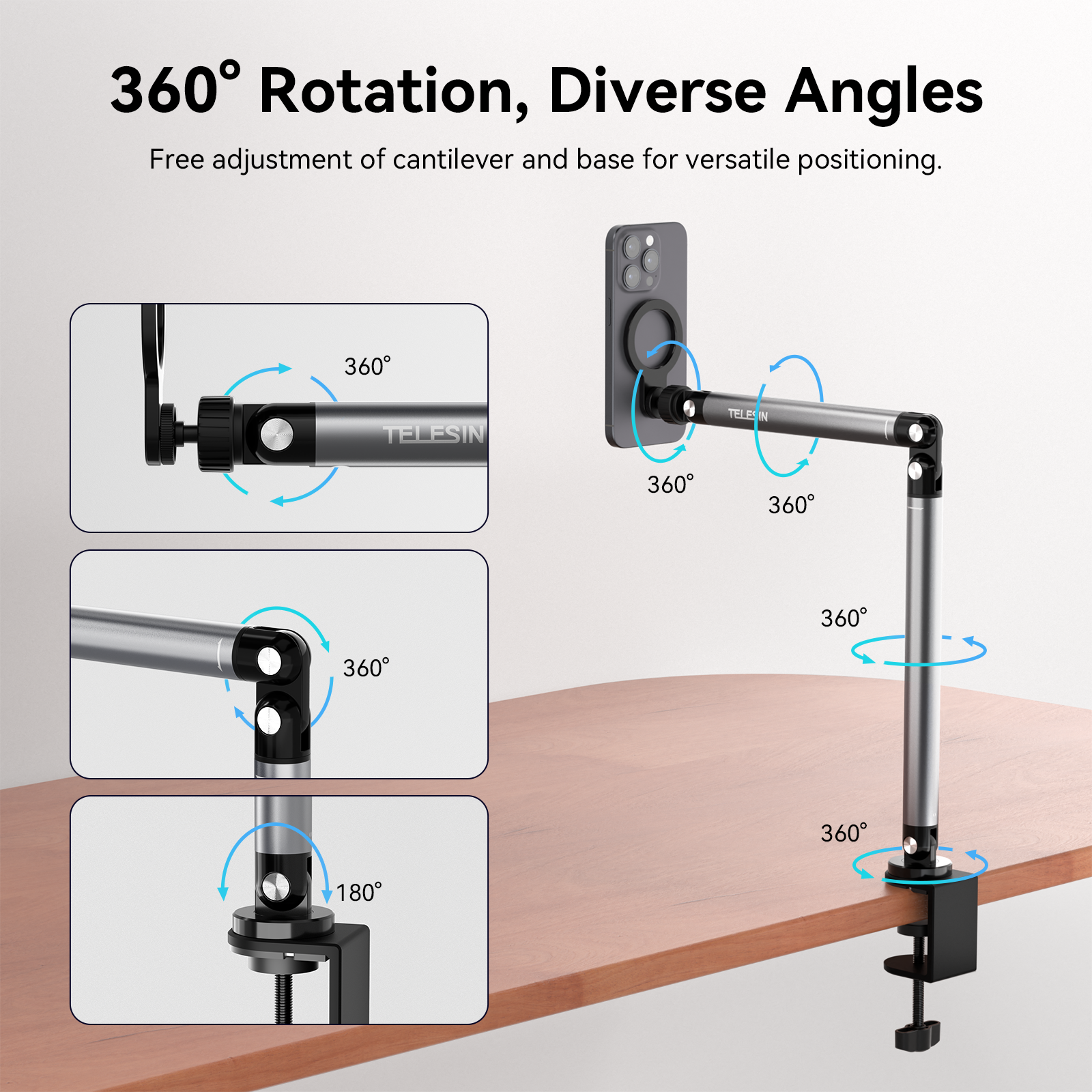 TELESIN Magnetic Desktop Stand(Clamping) telesinstore