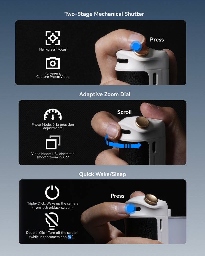 Telesin 3-in-1 Charging Camera Grip