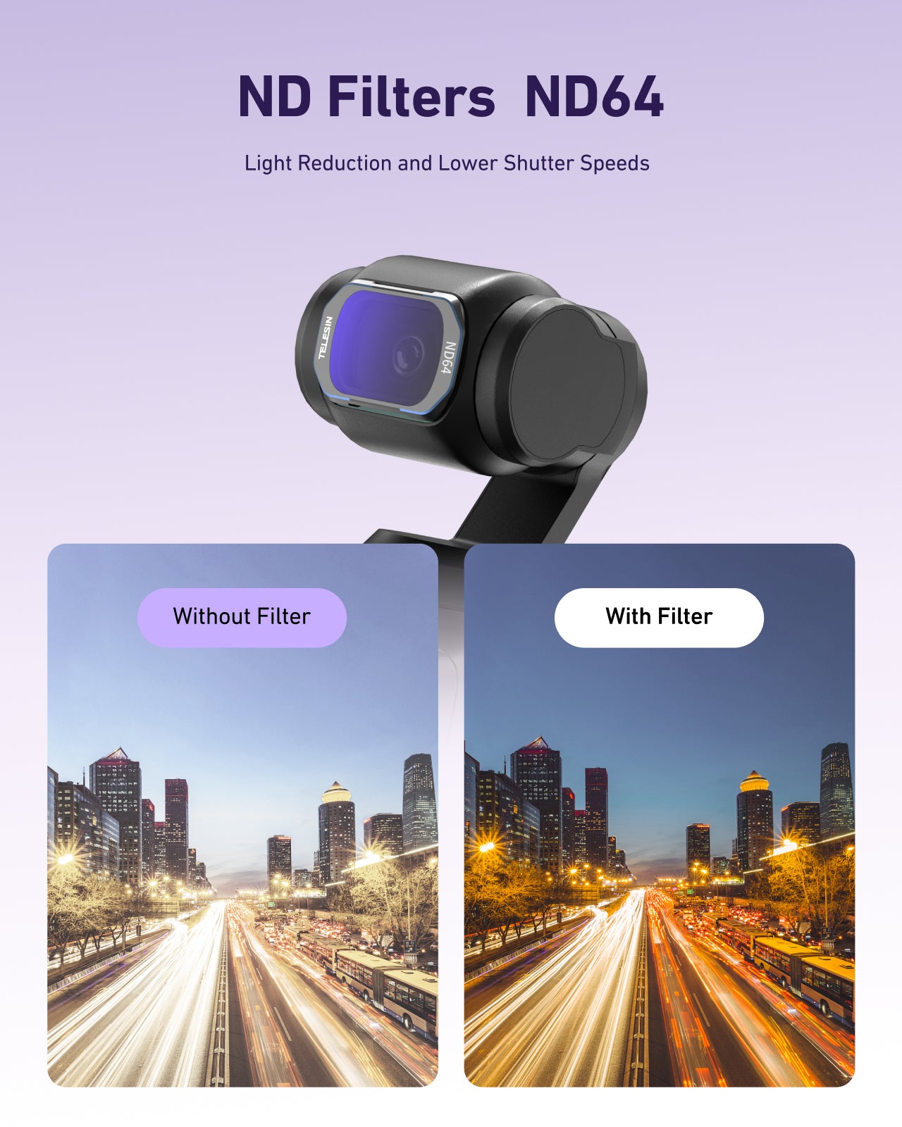 Telesin ND 64 Filter for DJI Osmo Pocket 4/3