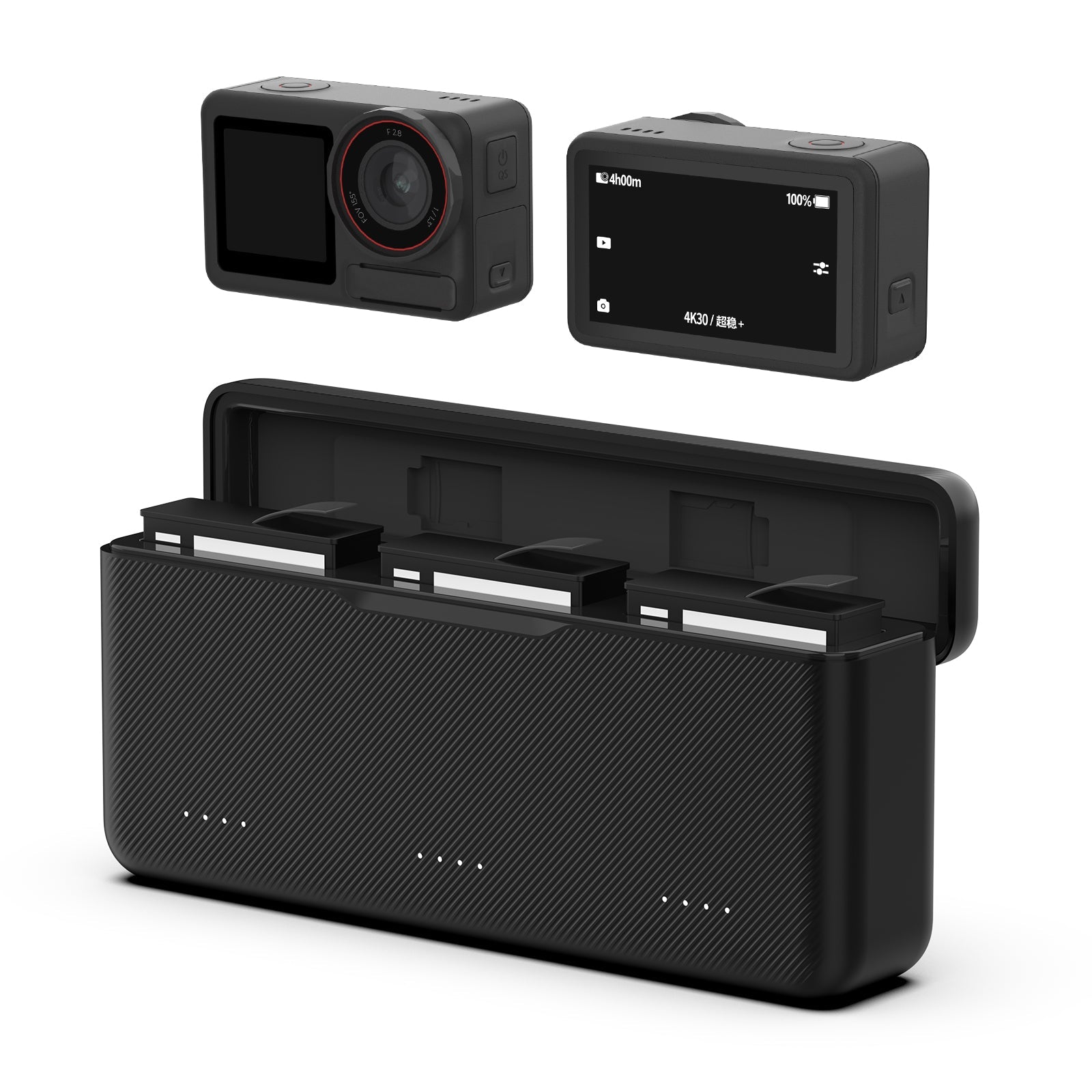 Telesin three card slot charging case for DJI Action 5 telesinstore