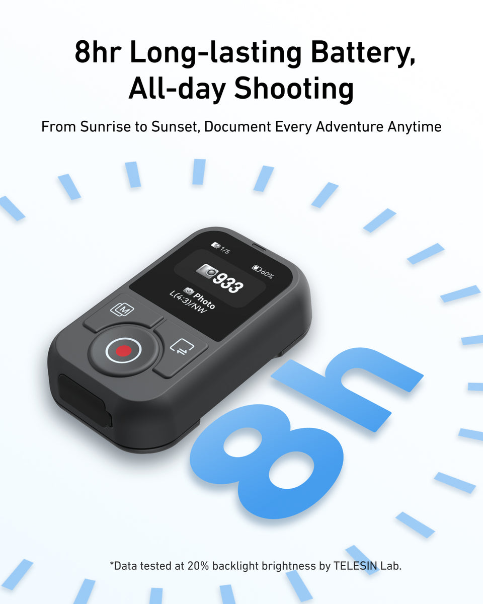 TELESIN T13 Waterproof Bluetooth Remote Control for DJI Action 4-6 ...
