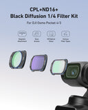 CPL+ ND16+ 1/4 Black Mist Filter Kit For DJI Osmo Pocket 4/3