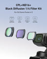 Telesin CPL+ ND16+ 1/4 Black Mist Filter Kit For DJI Osmo Pocket 4/3