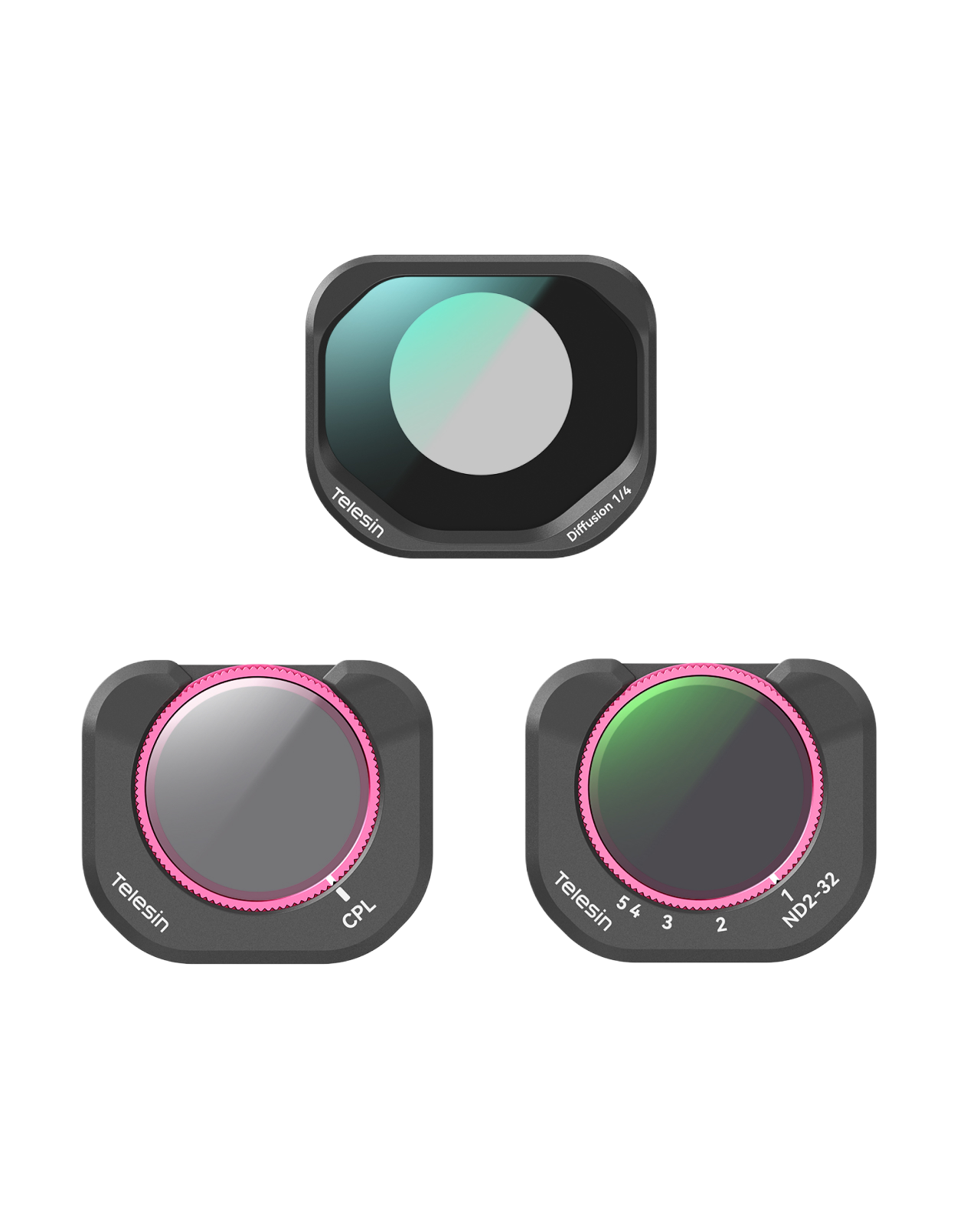 Telesin Luna Pro Filter Kit CPL| VND | Black Diffusion 1/4