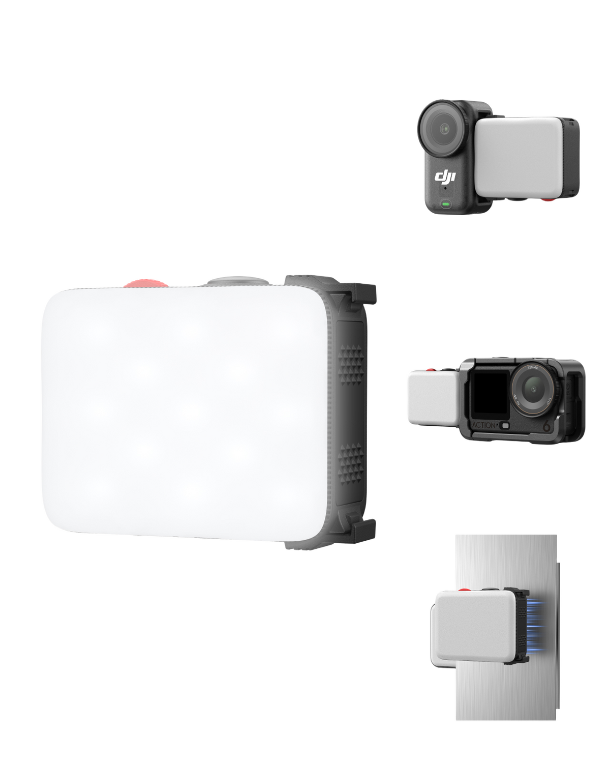 Telesin Magnetic Quick-Release Fill Light for DJI Action 6 / Nano
