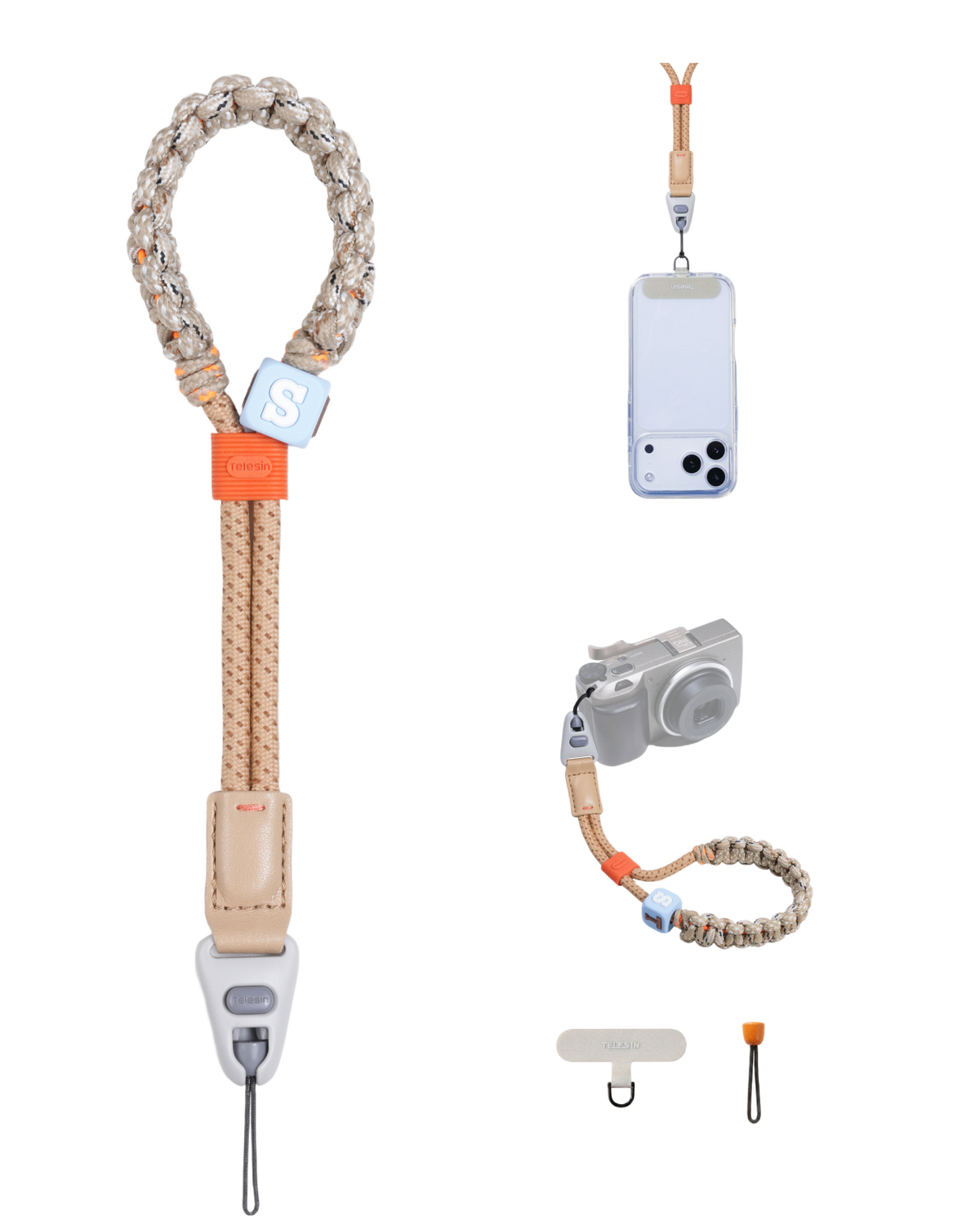 Telesin Quick-Release Universal Wrist Strap - Braided Rope