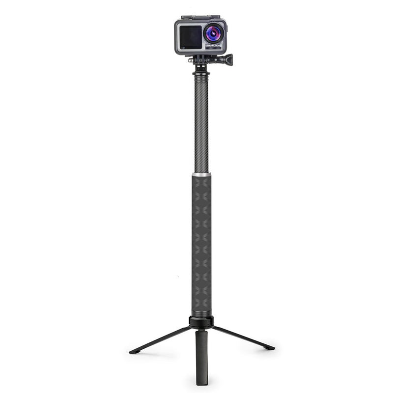 TELESIN 0.9m Carbon Fiber Selfie Stick Aluminium Alloy Tripod - telesinstore