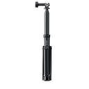 TELESIN Bastone per selfie estensibile in lega di alluminio da 0,9 m con treppiede e clip per telefono per GoPro