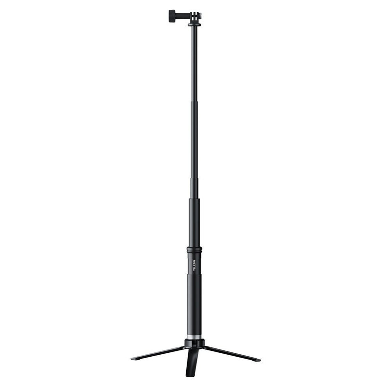 TELESIN 0.9m Extendable Aluminum Alloy Selfie Stick with Tripod and Phone Clip for GoPro - telesinstore