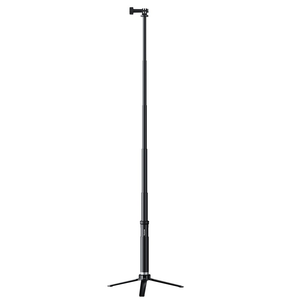 TELESIN 0.9m Extendable Aluminum Alloy Selfie Stick with Tripod and Phone Clip for GoPro - telesinstore