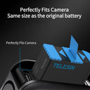 TELESIN 1220mAh Lithium-Ion Rechargeable Battery for GoPro 5/6/7/8 - telesinstore