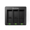 TELESIN 3 Slots Charger for GoPro Hero 9/10/11/12 - telesinstore