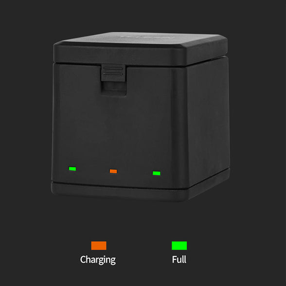 TELESIN 3 Slots LED Storage Charger Box for GoPro HERO 8/7/6/5 - telesinstore