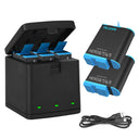 TELESIN 3 Slots LED Storage Charger Box for GoPro HERO 8/7/6/5 - telesinstore