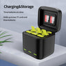 TELESIN 3 Slots LED Storage Charger Box for GoPro Hero 9/10/11/12 Batteries - telesinstore