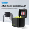 TELESIN 3 Slots LED Storage Charger Box for GoPro Hero 9/10/11/12 Batteries - telesinstore