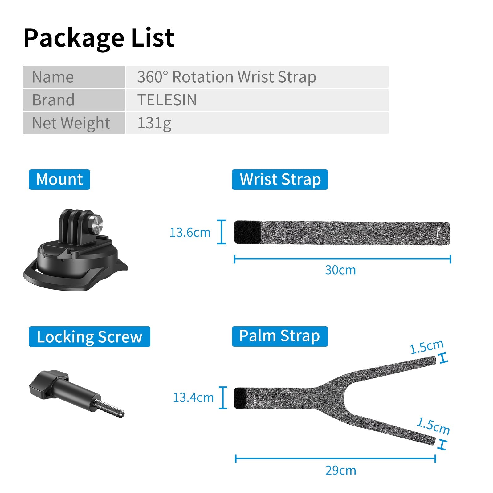 TELESIN 360 Degree Steerable Wrist Strap for Action Camera - telesinstore