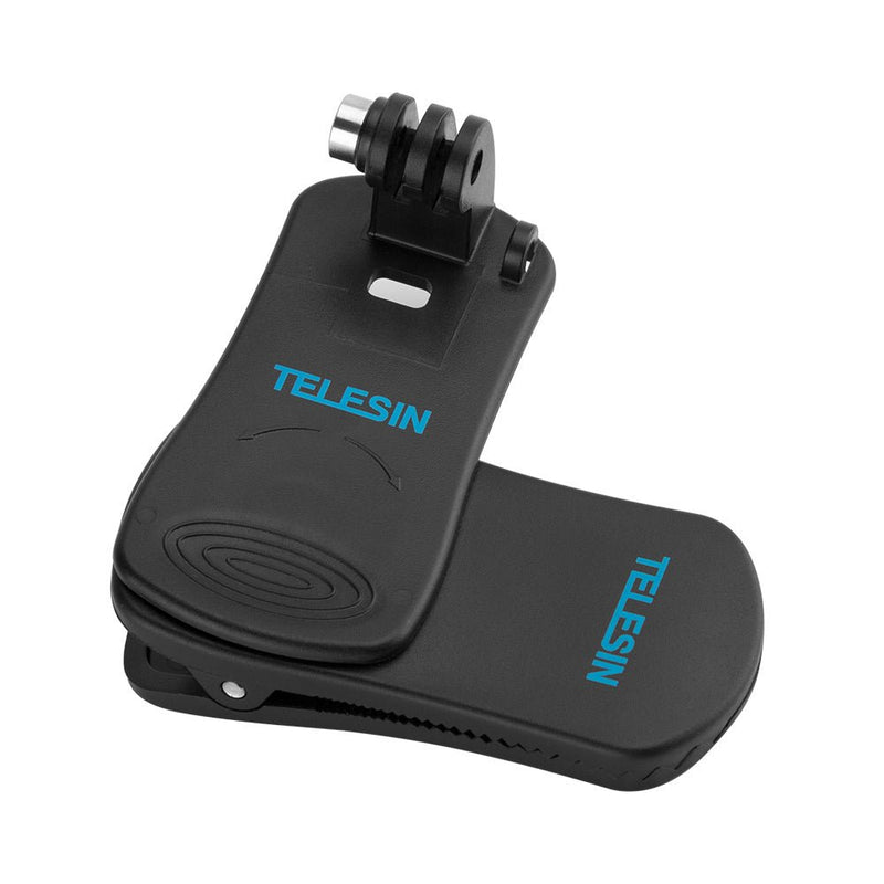 TELESIN 360° Rotation Backpack Clip Clamp Mount for Action Cameras - telesinstore