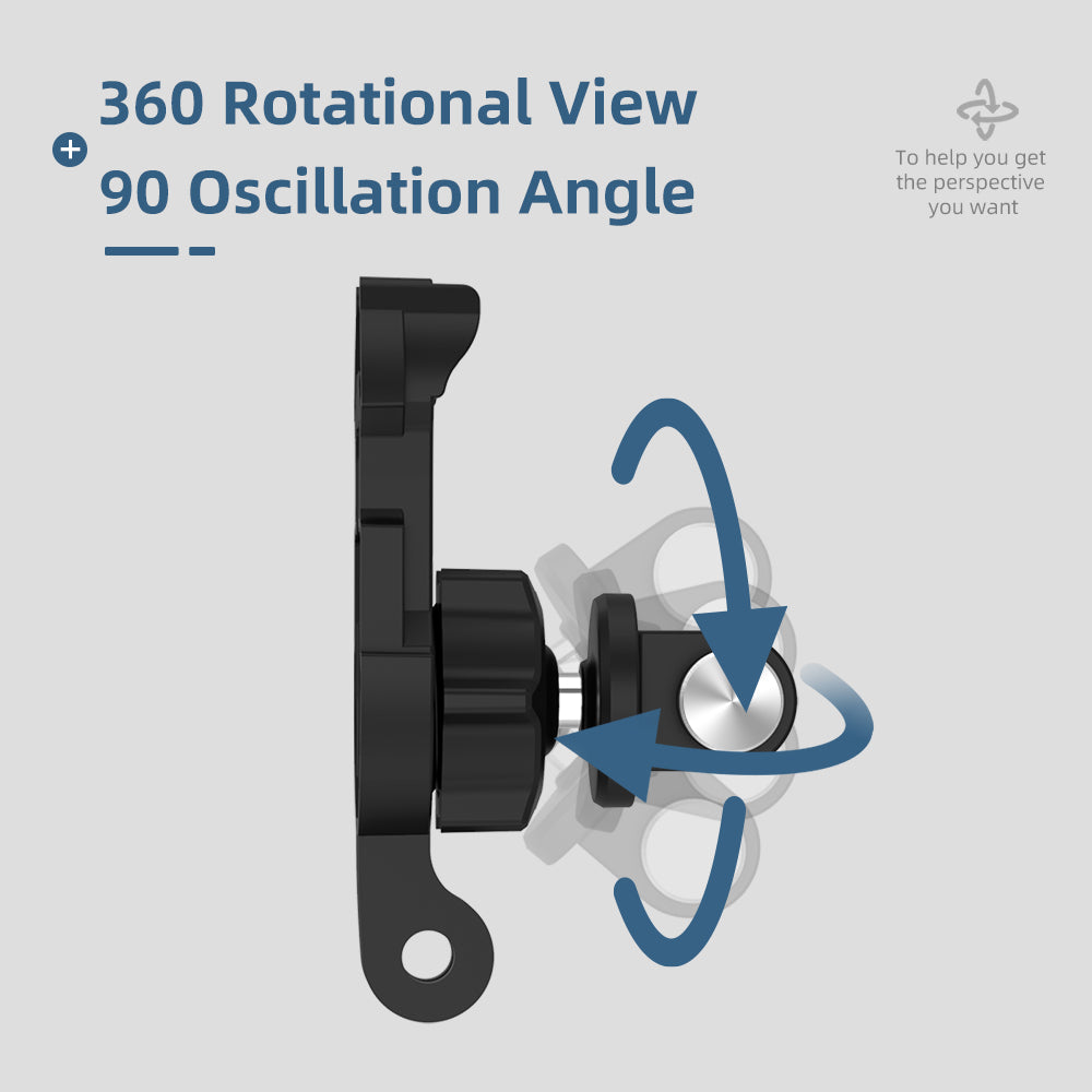 TELESIN 360° Rotate Adjustable Buckle Double J-hook