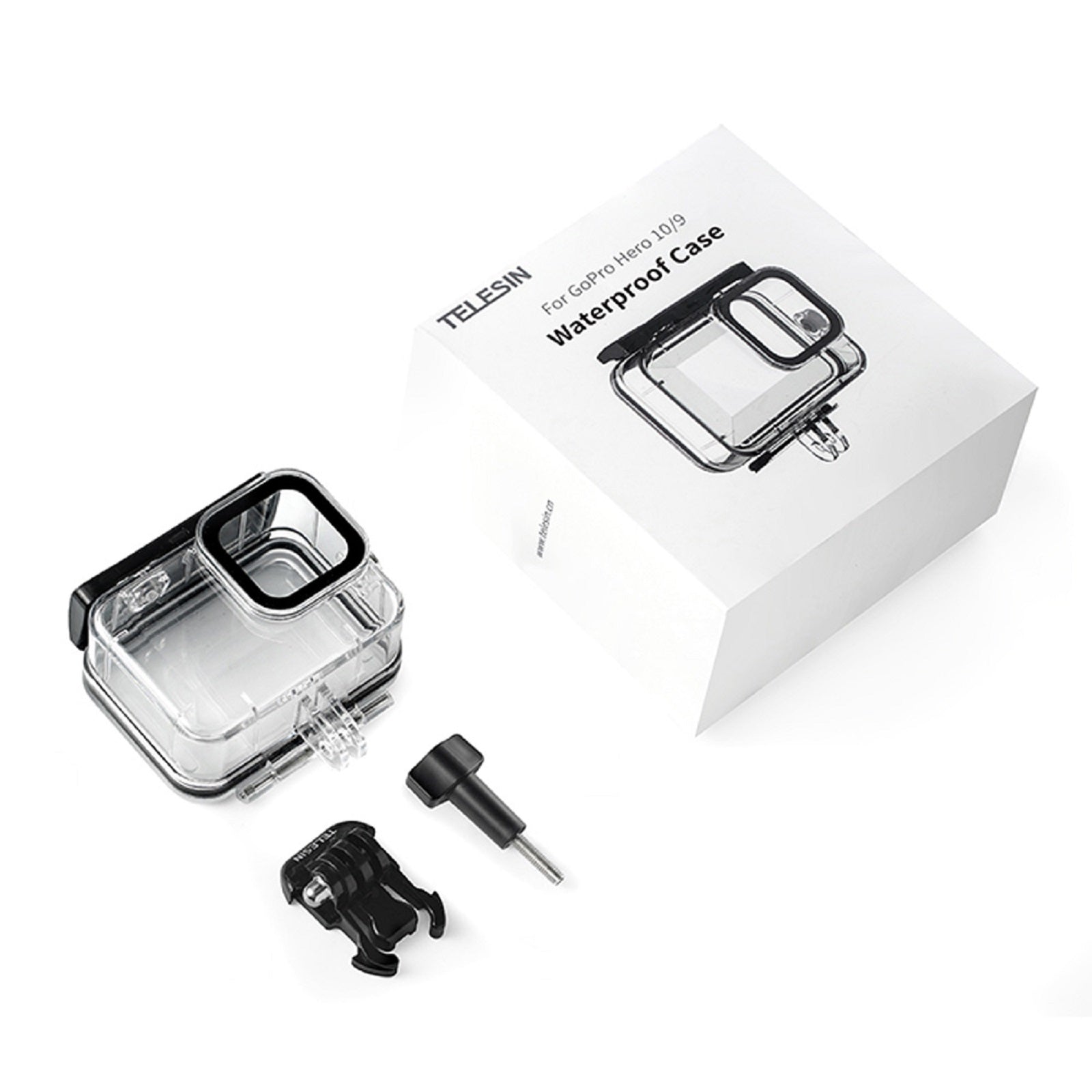 Waterproof Case with Lens Filter for GoPro 9-12 TELESIN