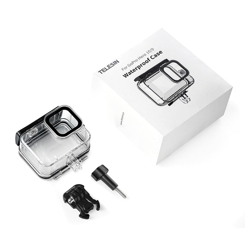 Waterproof Case with Lens Filter for GoPro 9-12 TELESIN