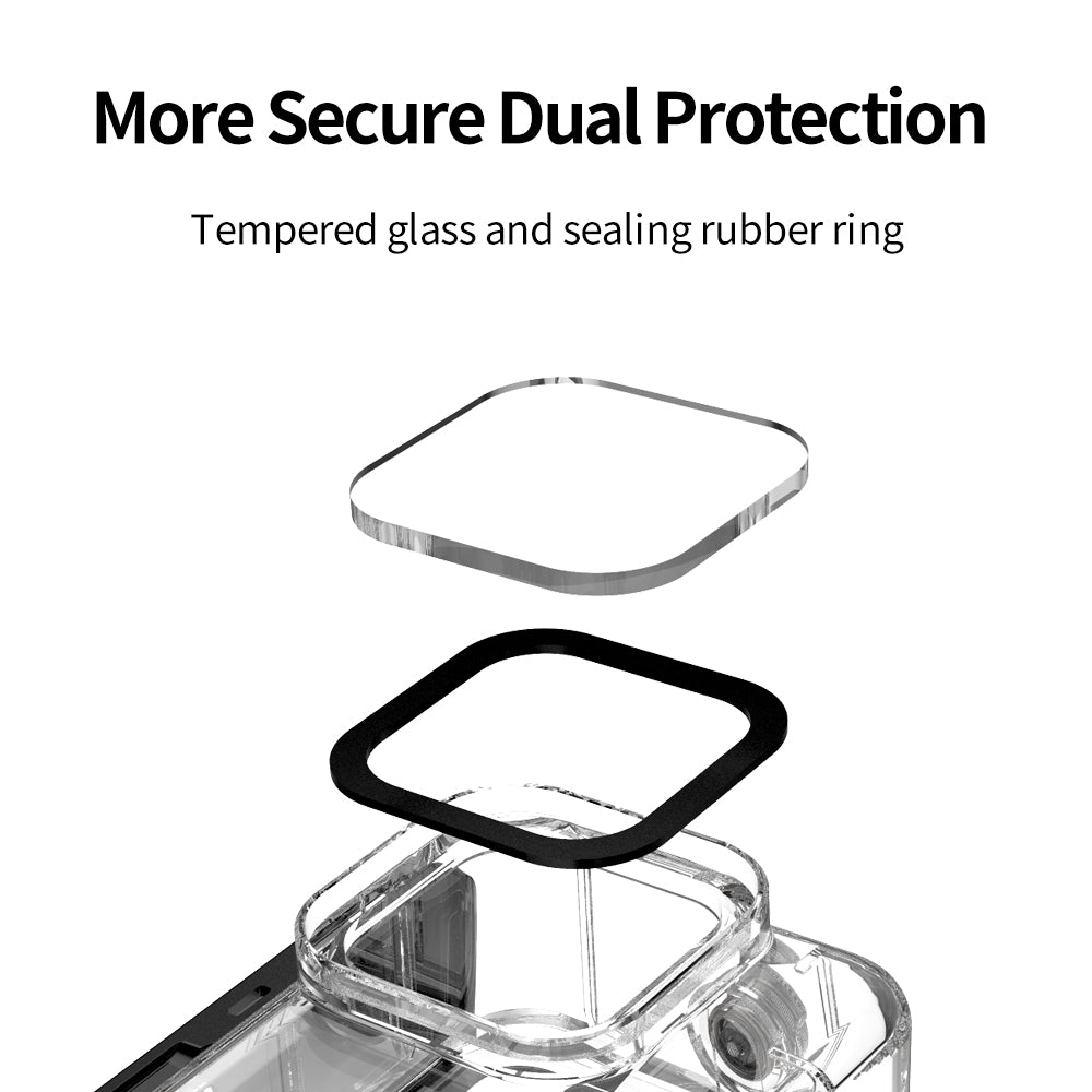 TELESIN 45M Diving Waterproof Case with Lens Filter for GoPro Hero 9/10