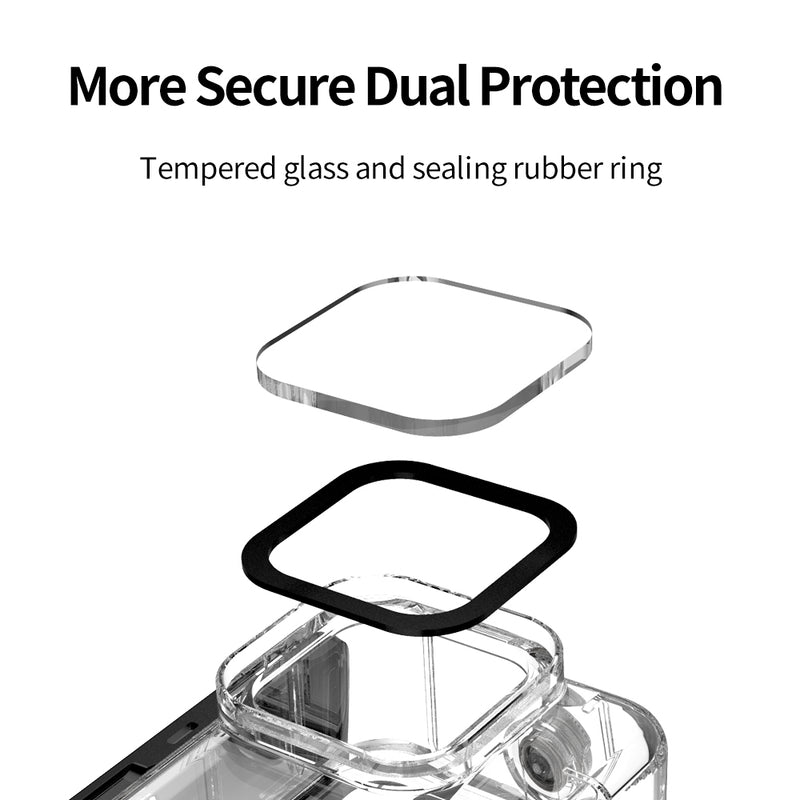 TELESIN 45M Diving Waterproof Case with Lens Filter for GoPro Hero 9/10