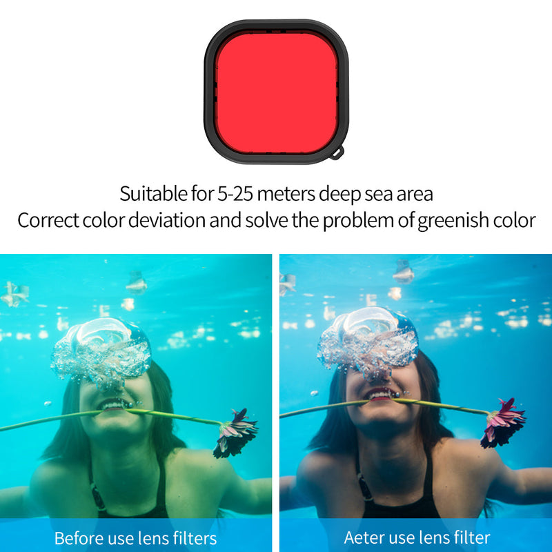Waterproof Case with Lens Filter for GoPro 9-12 TELESIN